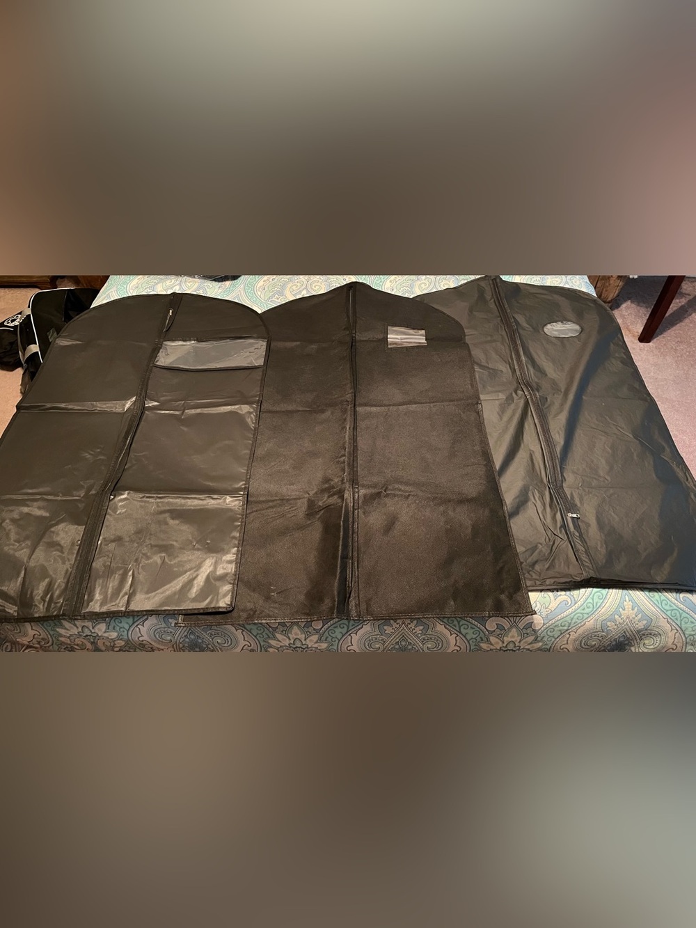 3 Black Protective Garment Bag
